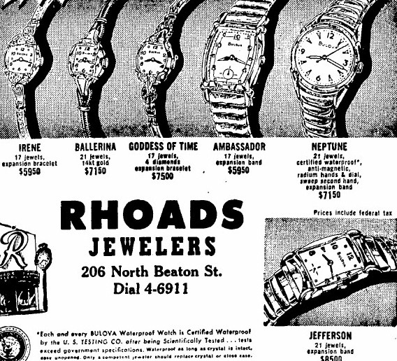 1956 Bulova Goddess of Time