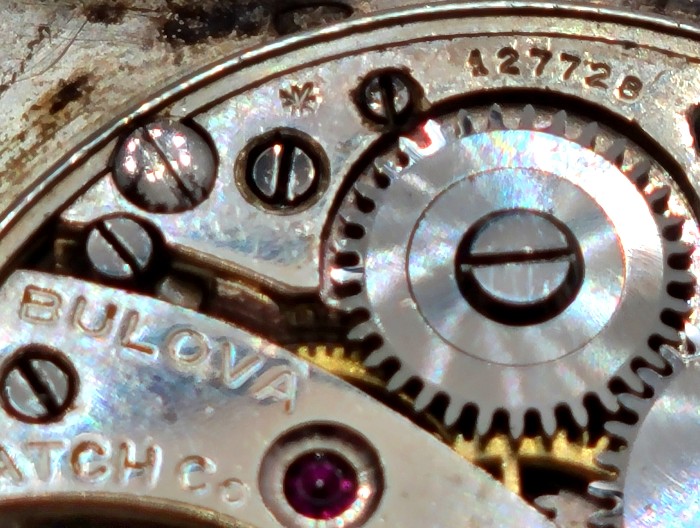 1924 Bulova Silver 6-18-22 Date Stamp