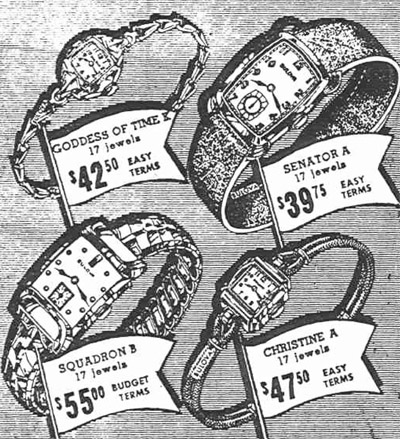 1948 Bulova Goddess of Time "K"