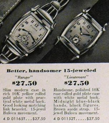 1943 Bulova Ranger v Lieutenant watch