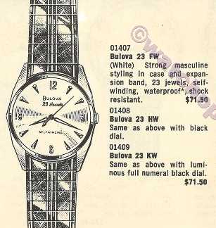 1960 Bulova 23 "FW"