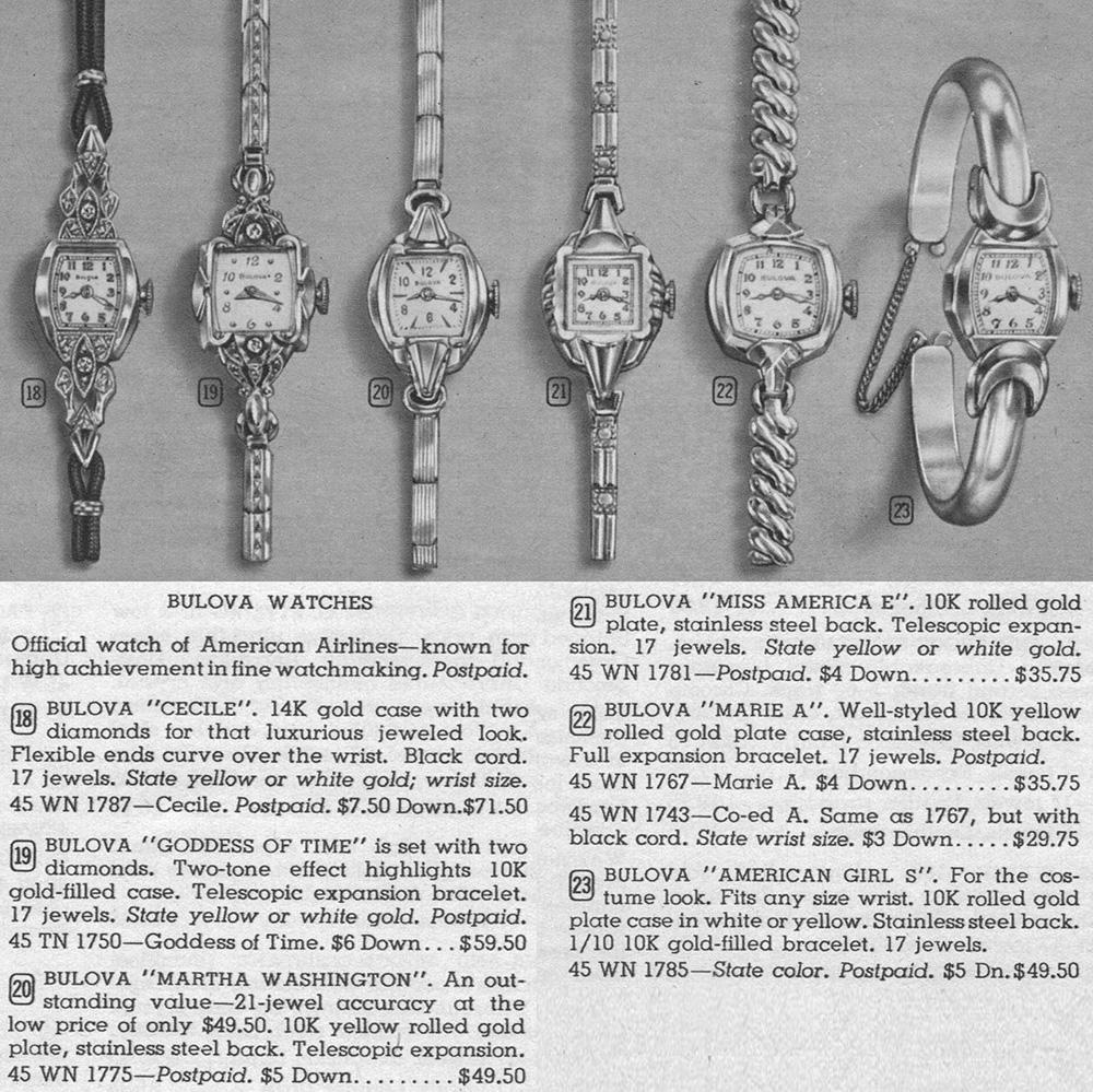 1953 Bulova Goddess of Time