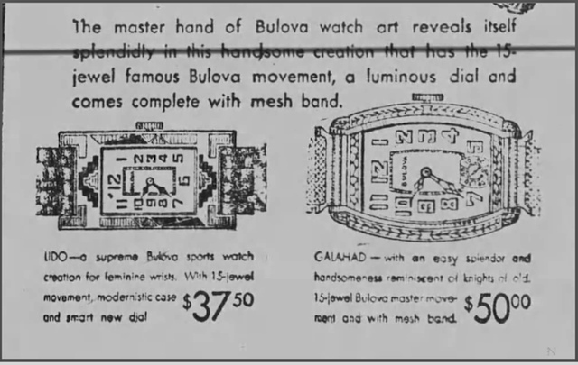 Bulova Watch advert