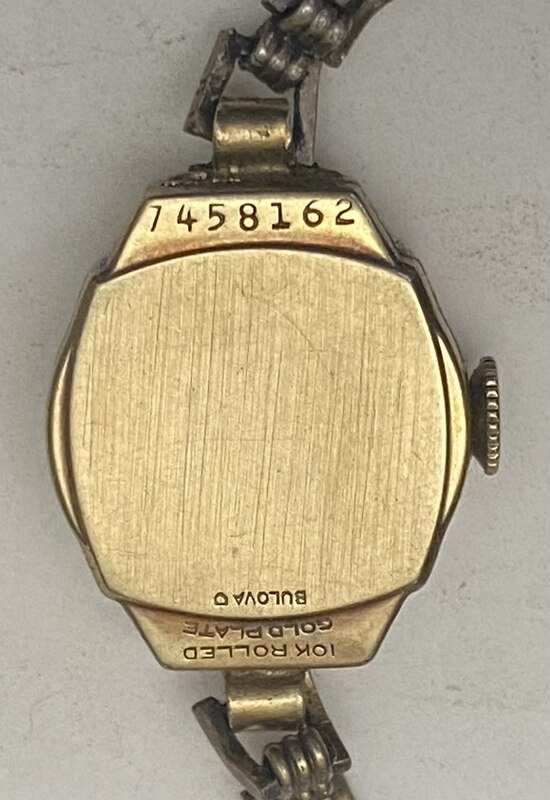 1937 Bulova Lady Bulova case back SN 7458162