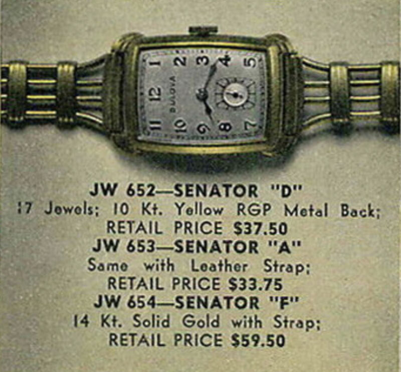 1940 Bulova Senator ad