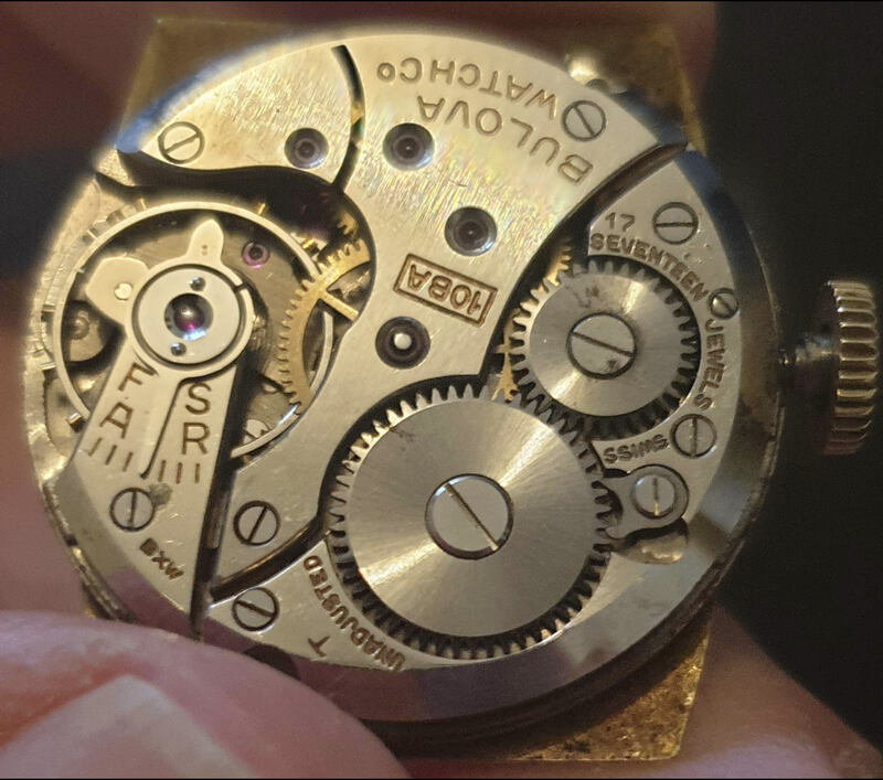 1943 Bulova terraced case movement