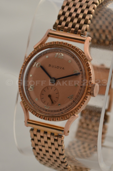 Geoffrey Baker 1946 Bulova 3 Rose Gold Treasurer 5/31/2023