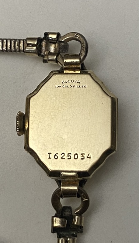 1948 Bulova Her Excellency “I” case back