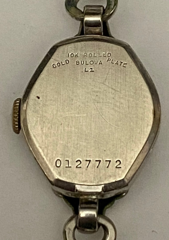 1951 Bulova Miss America “C” case back SN 0127772