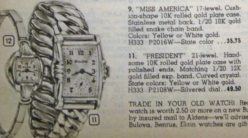 1953 Bulova President ad