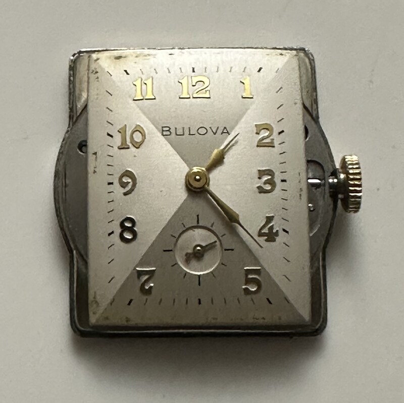 1953 Bulova President shadow dial