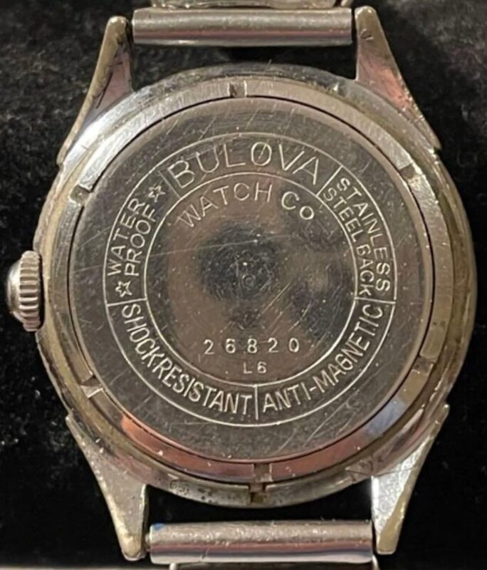 1956 Bulova Senator "FW" case back SN 26820