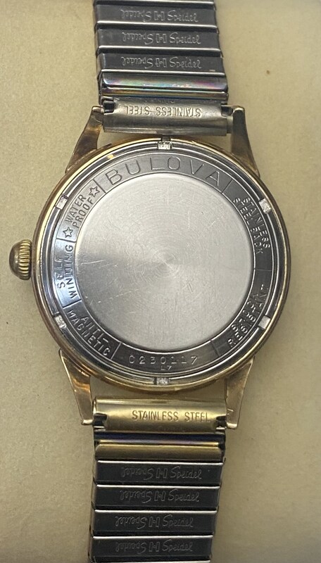 1957 Bulova Royal Clipper case back