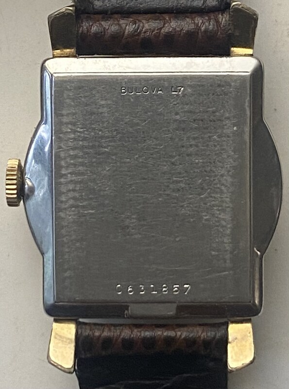 1957 Bulova Senator “H” case back