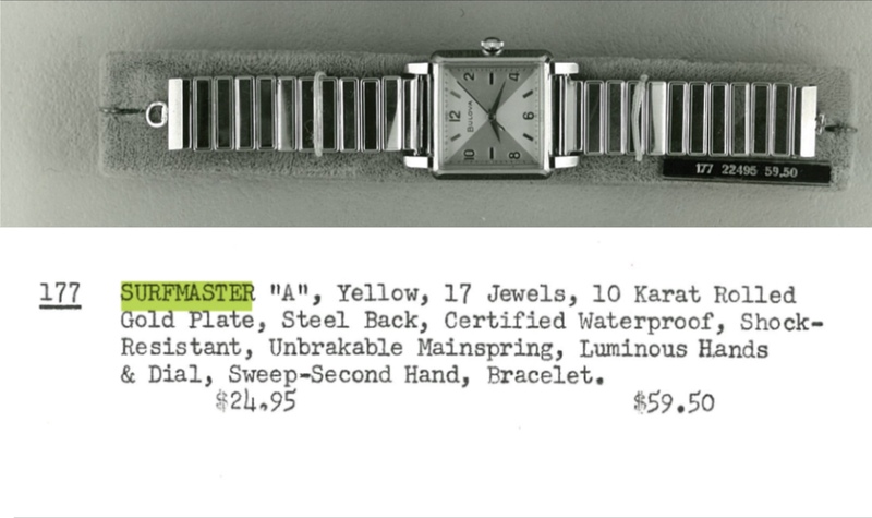 1957 Bulova Surfmaster “A” line book