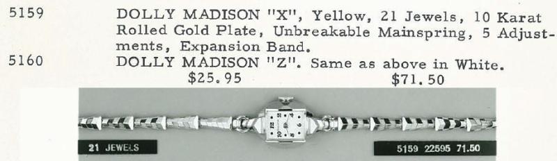 1958 Bulova Dolly Madison “Z” line book