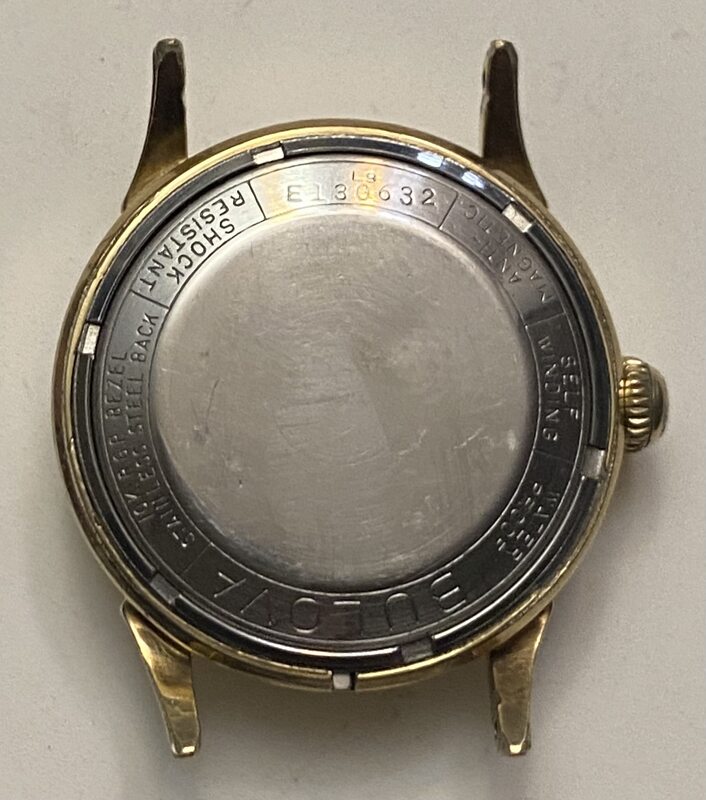 1959 Bulova Royal Clipper case back