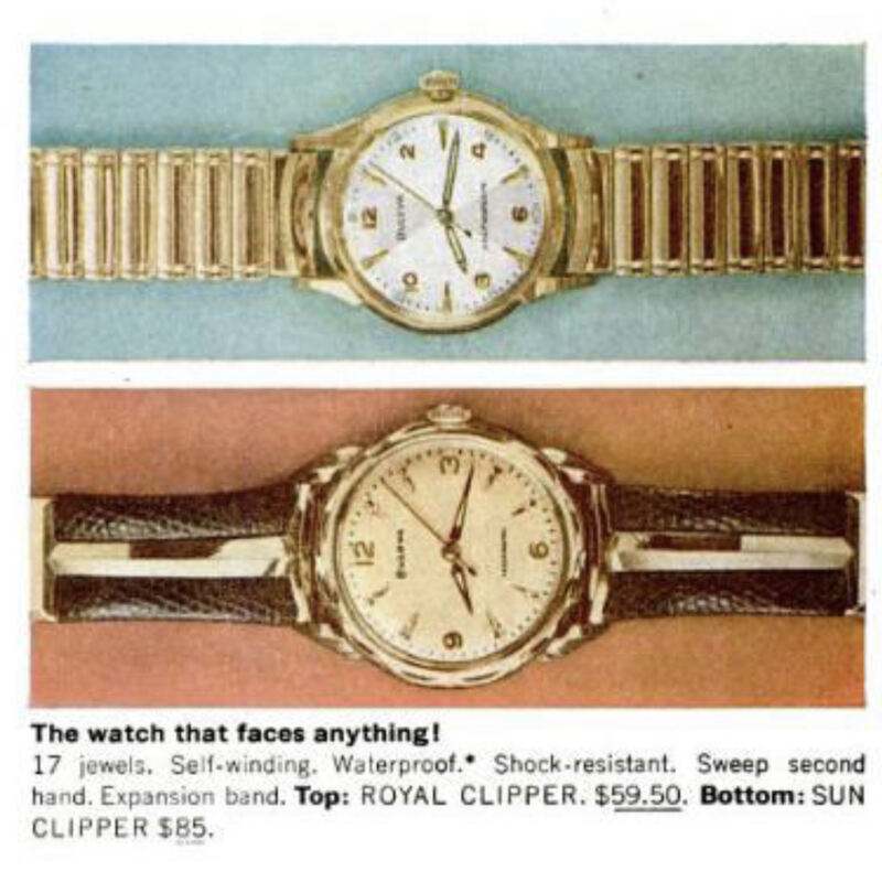 1959 Bulova Sun Clipper ad