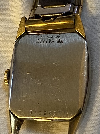 1962 Bulova case 10K RGP bezel SS case uploaded 8 May 2023