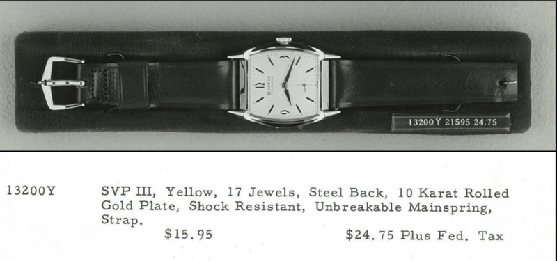 1963 Bulova SVP “III” line book entry