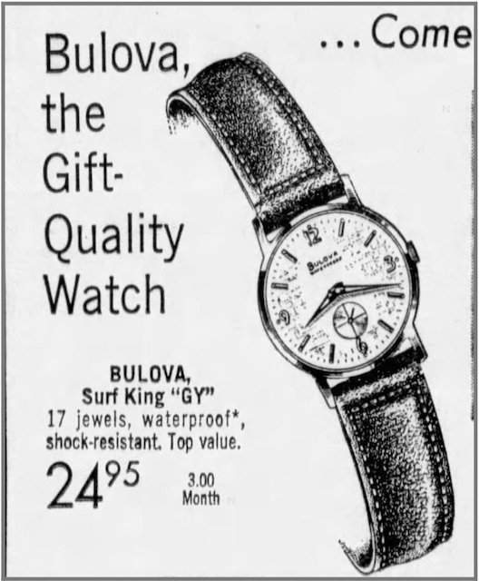 Bulova Watch advert