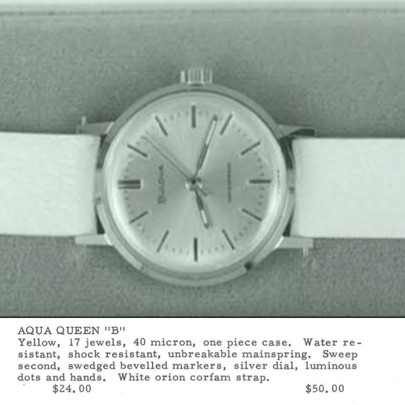 1968 Bulova Aqua Queen “B” line book