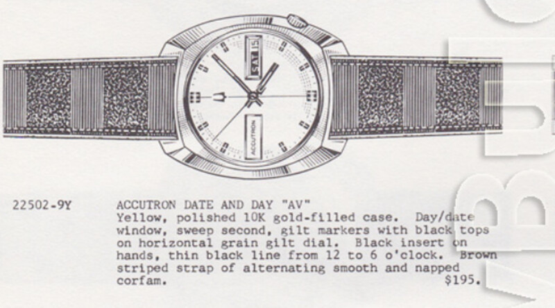 1977 Bulova Accutron “AV” line book