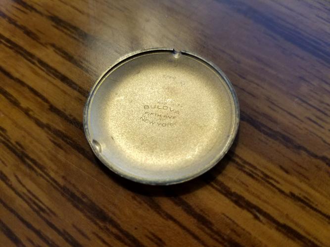 [field_year-1957] Bulova Watch Inside Case Back