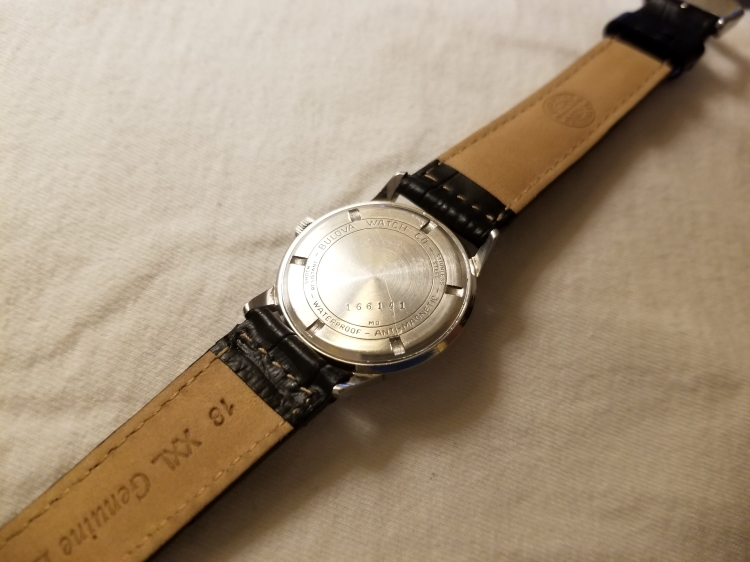 Rear of watch (caseback)
