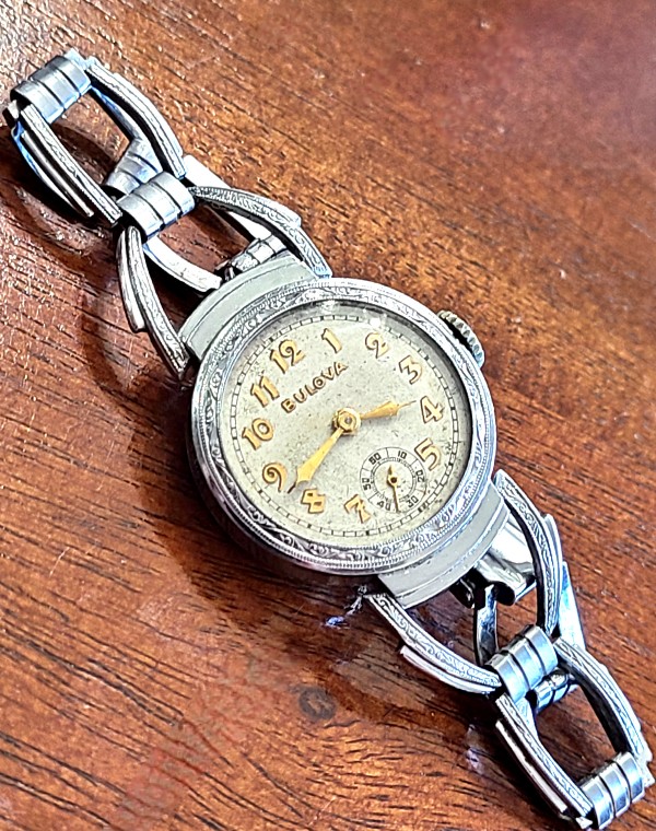 1935 Bulova Commodore WG Etched 6-5-22 L