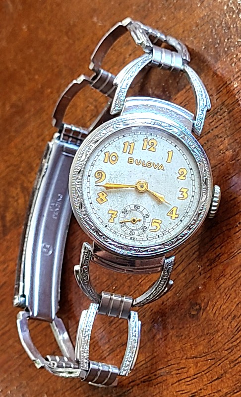 1935 Bulova Commodore WG Etched 6-5-22 F