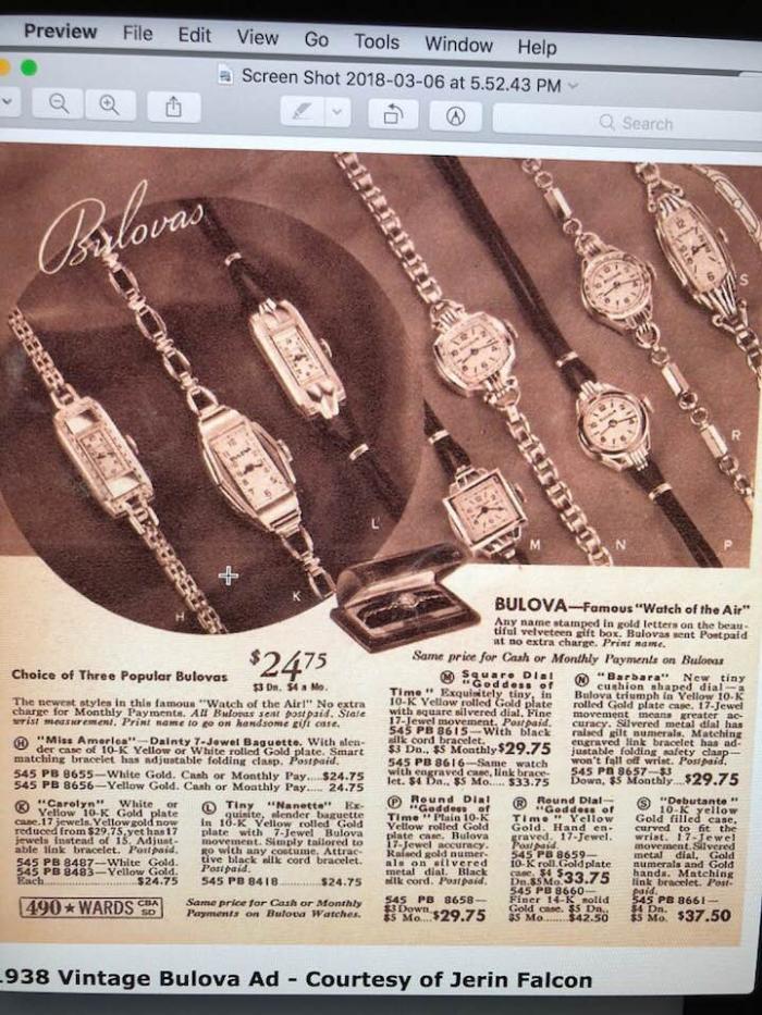 Bulova Watch advert