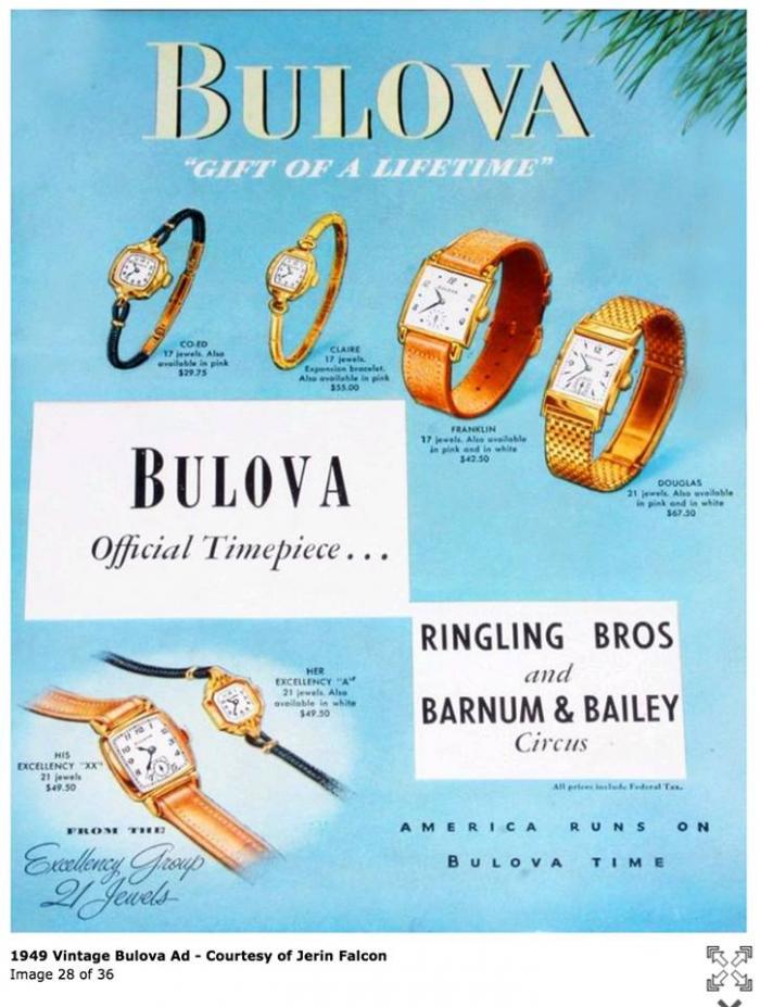 Bulova Watch advert