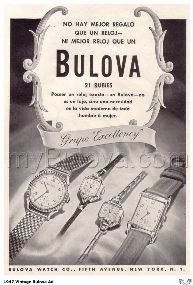 Bulova Watch advert