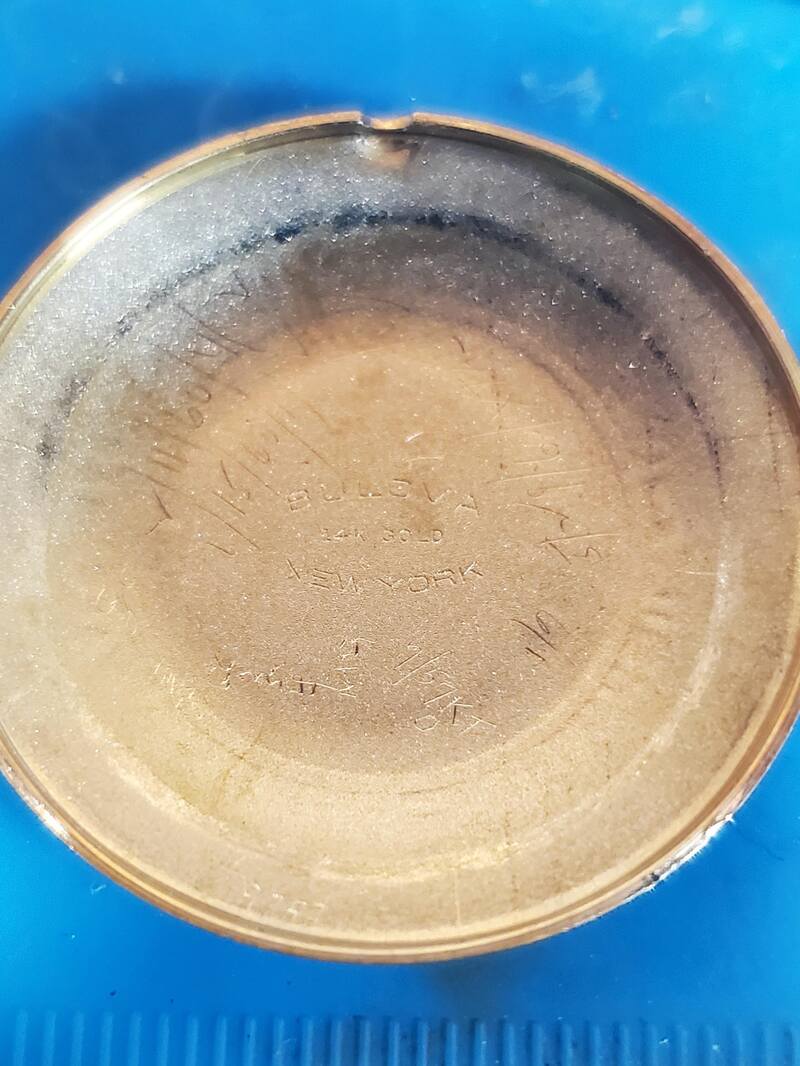 1953 watch case inside
