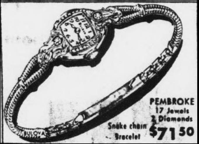 Bulova Watch advert
