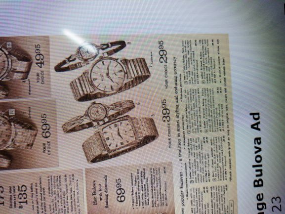 Bulova Watch advert