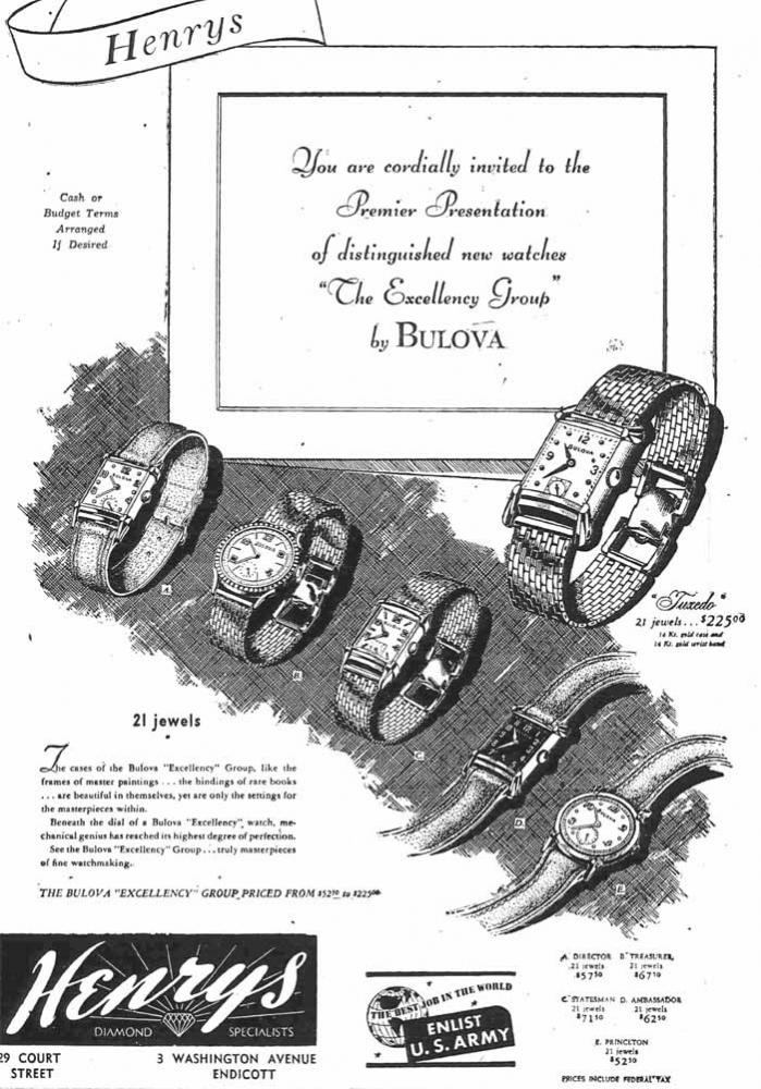 Bulova Watch advert