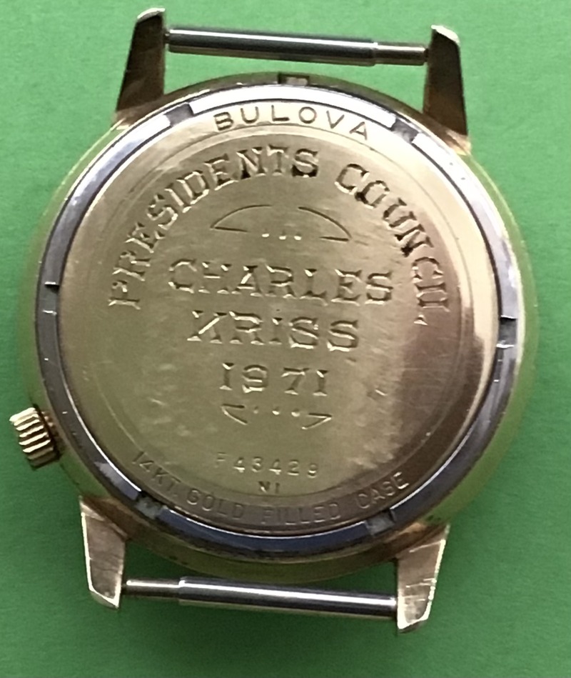 engraved with award details, case serial number and N!
