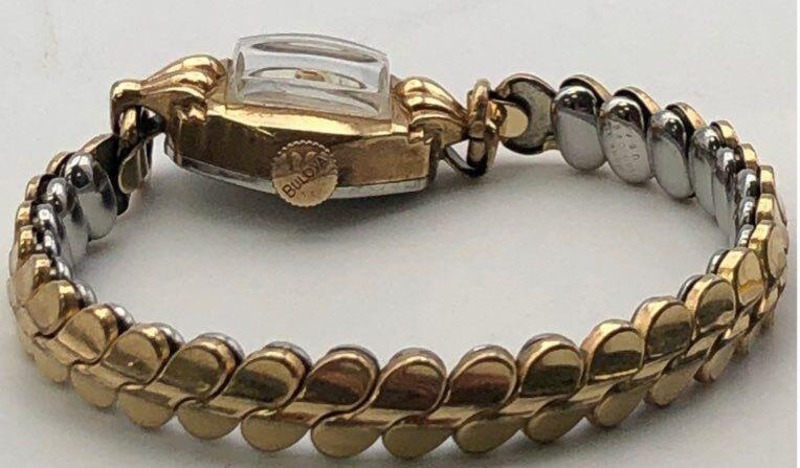 Watch band and crown side view