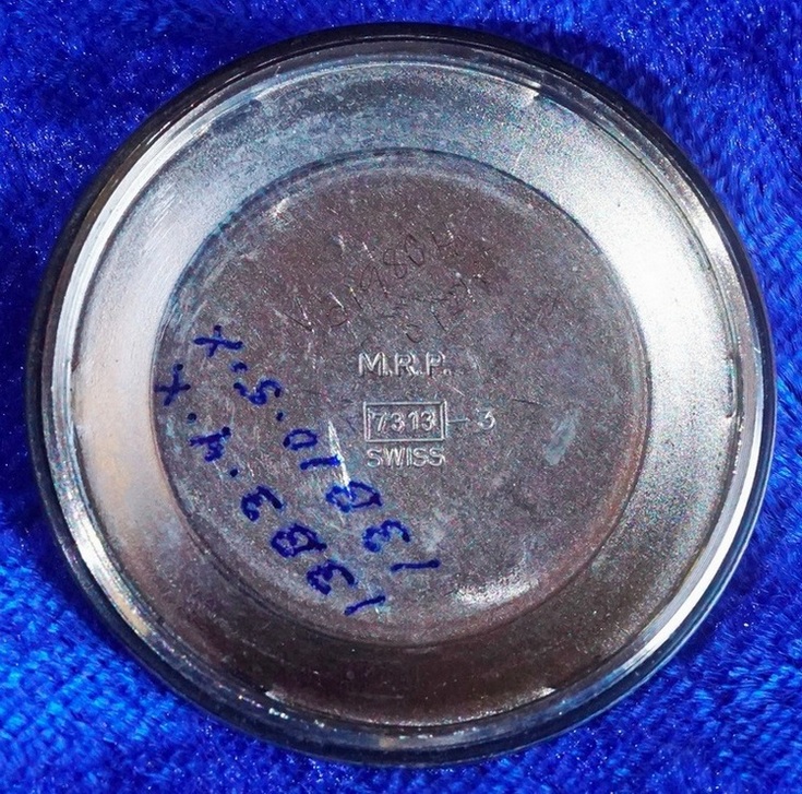 1974 Bulova Mens inside case back - 7313-3