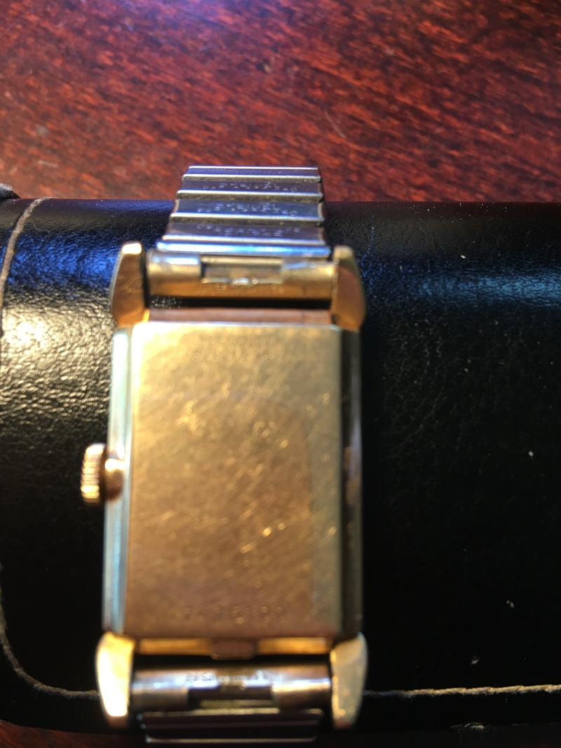 Back of 1954 Bulova mens watch