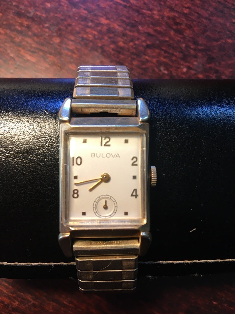 Face of 1954 Bulova mens watch