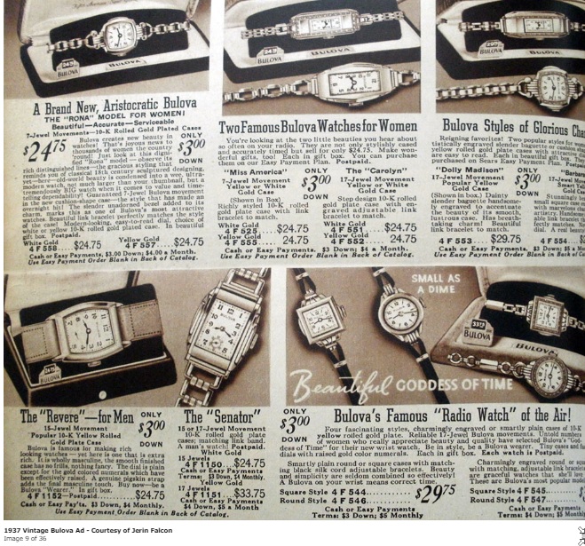 Bulova-Dolly Madison-1937-Ad