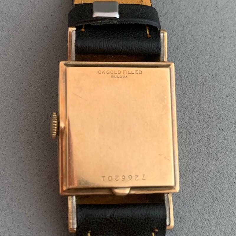 Back of Bulova watch