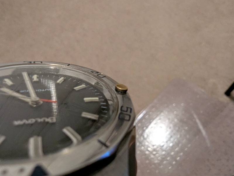 Random 'bump' on bezel at 45