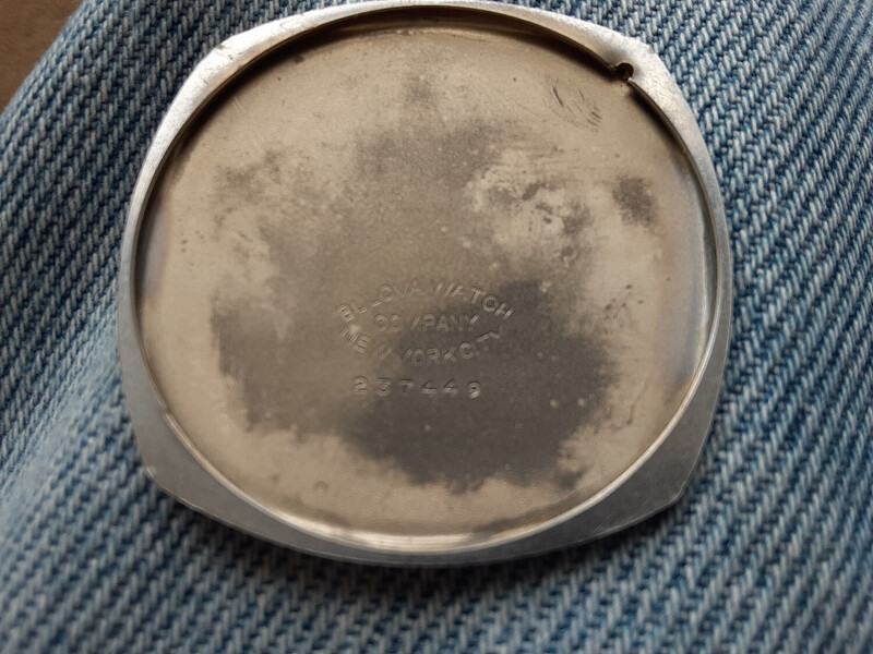 Inside back cover, reads Bulova Watch Company, NYC, 237449