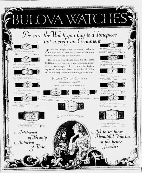 Bulova Watch advert