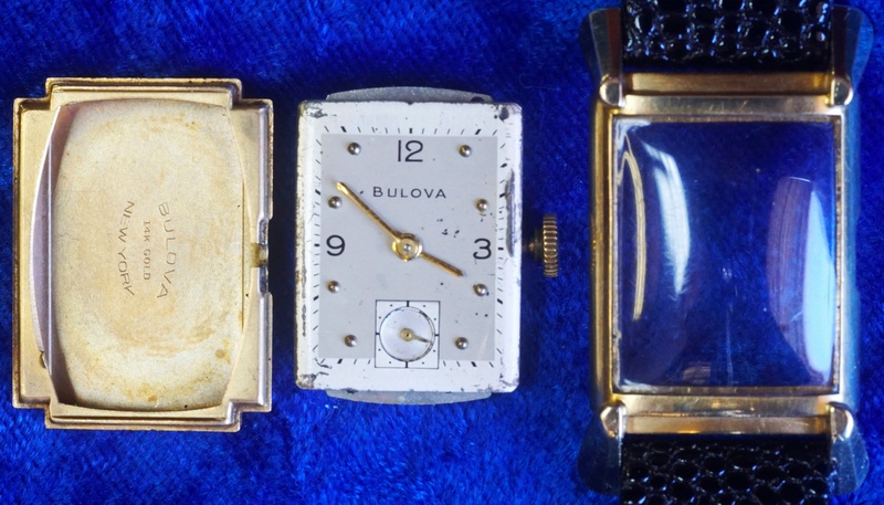 1947 Bulova 7AK case back, bezel, dial