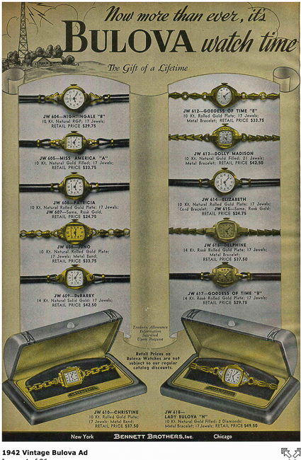 Bulova Watch advert